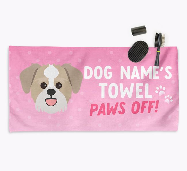 Paws Off Personalized Towel for your {breedFullName}